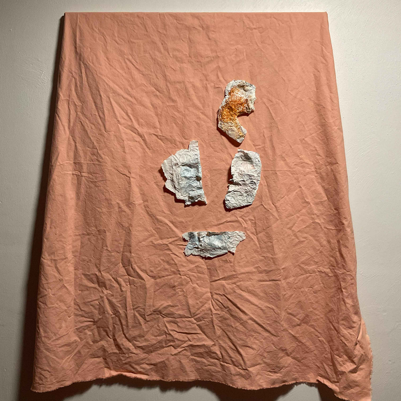 "Neglected by. Algorithms. Numbness" Papier-mâché, mixed media. 2024.